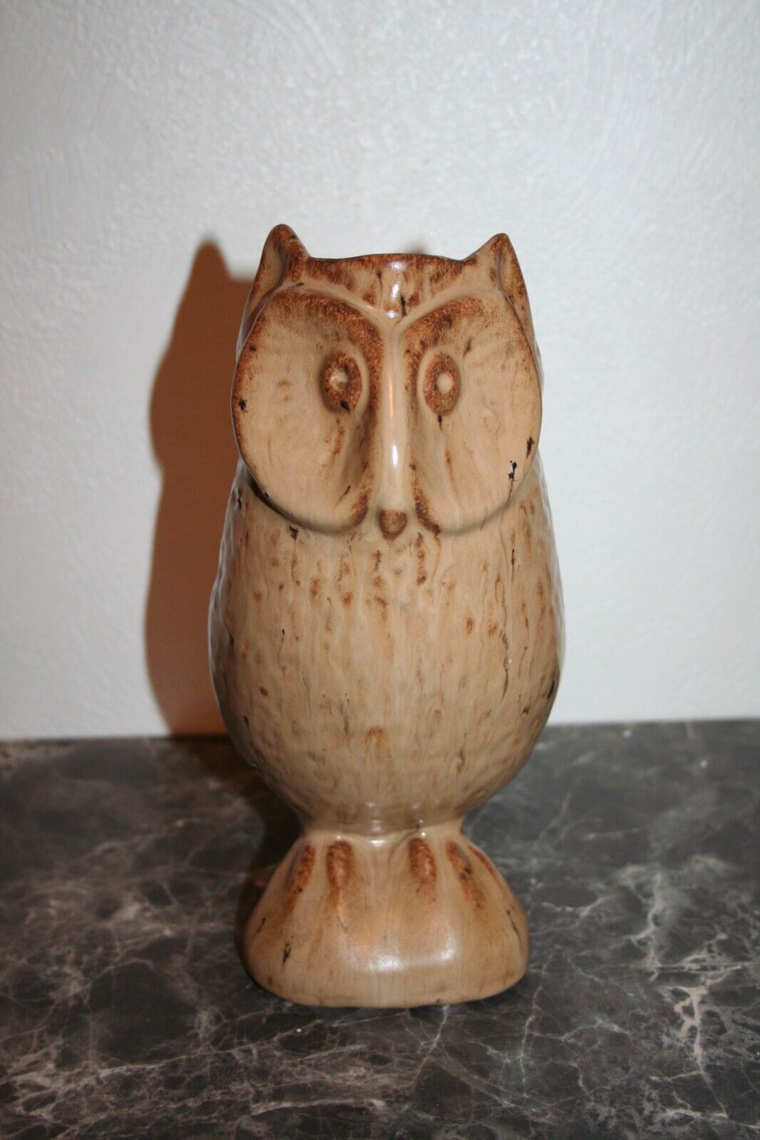 owl or owl shape sandstone pitcher J.P. Georges Pougues - Nevers