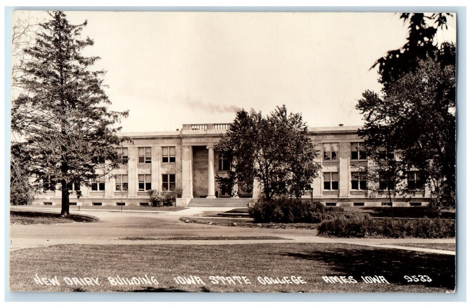 Ames Iowa IA RPPC Photo Postcard New Dairy Building Iowa State College c1920's