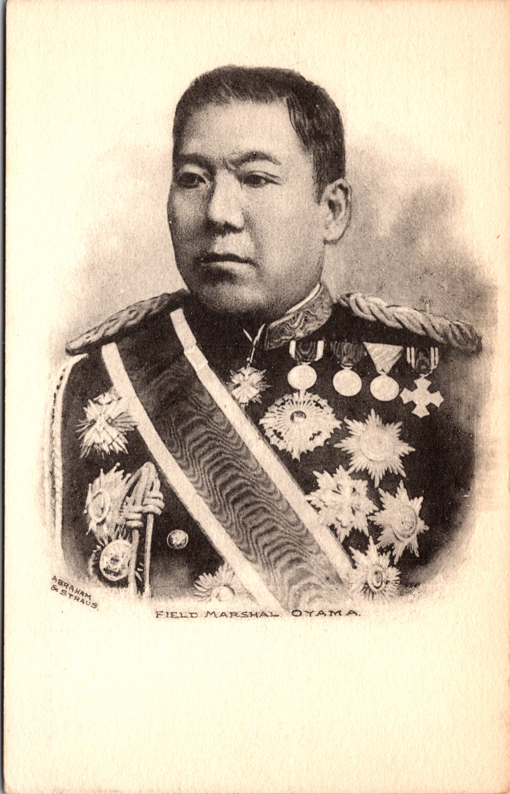 Vintage 1900\'s Russo Japanese War Field Marshal Oyama Postcard Abraham & Straus 