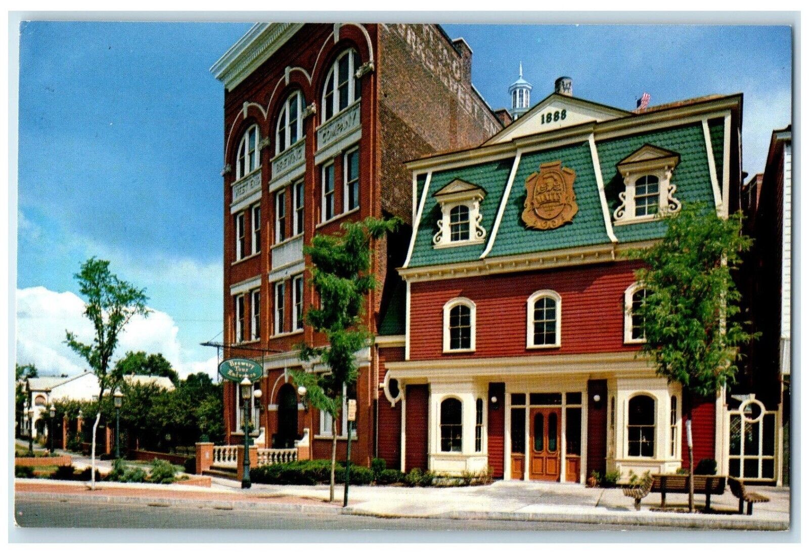 c1960's The Brewery Shop Court At Varick St. Utica New York NY Vintage Postcard