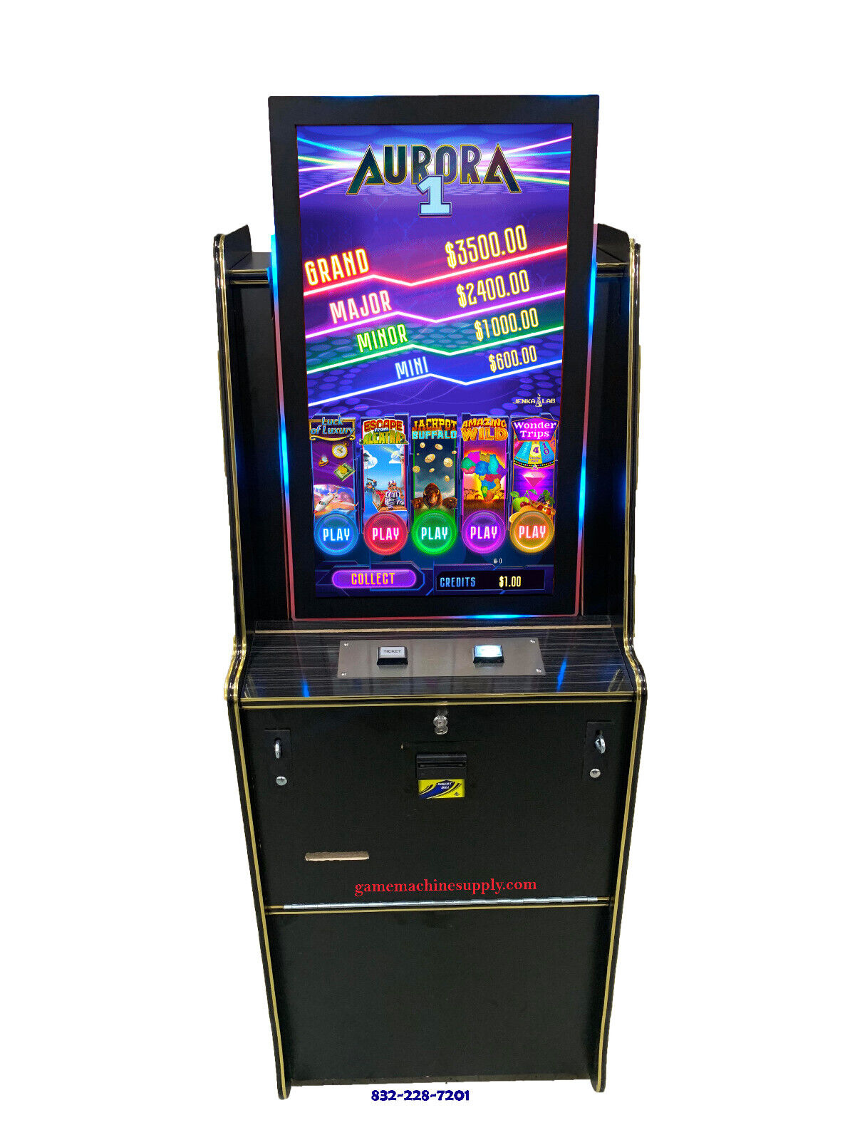 Aurora 1 Skill 5-in-1 Game Machine Standup Cabinet (Casino Machine)