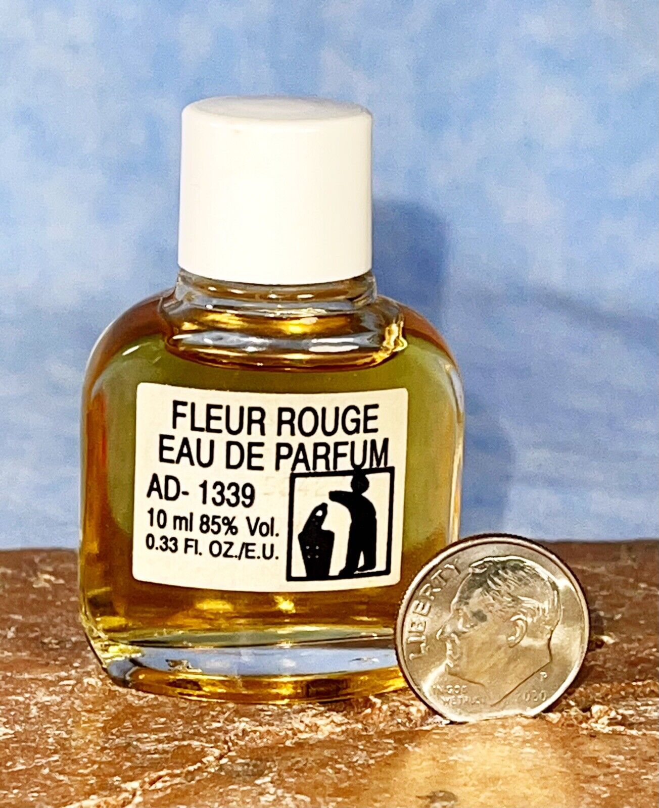 Vintage FLEUR ROUGE Perfume Mini .33oz/10ml EDP Imported 