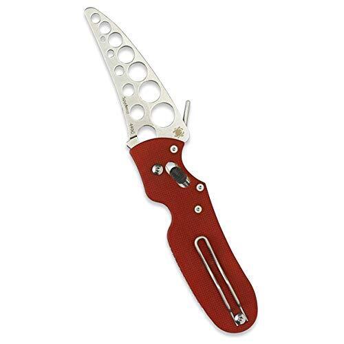 Spyderco PKal Trainer Folding Knife - Red G-10 Handle with PlainEdge Blunted