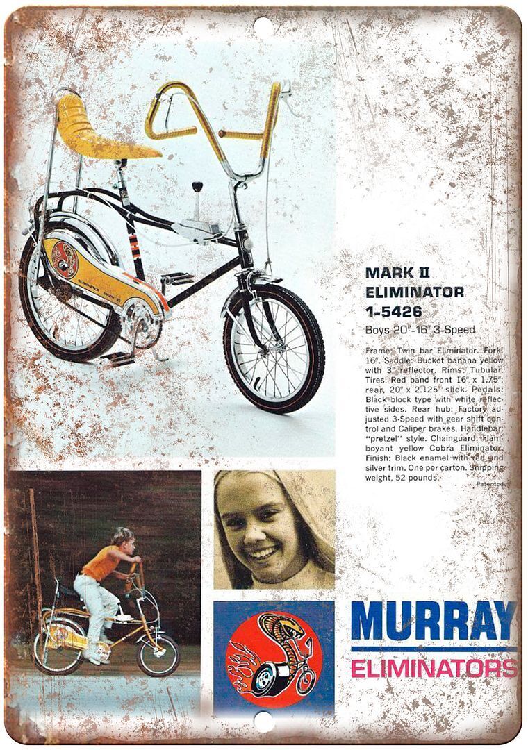 Murray Eliminator Mark II Bicycle Ad Reproduction Metal Sign B279
