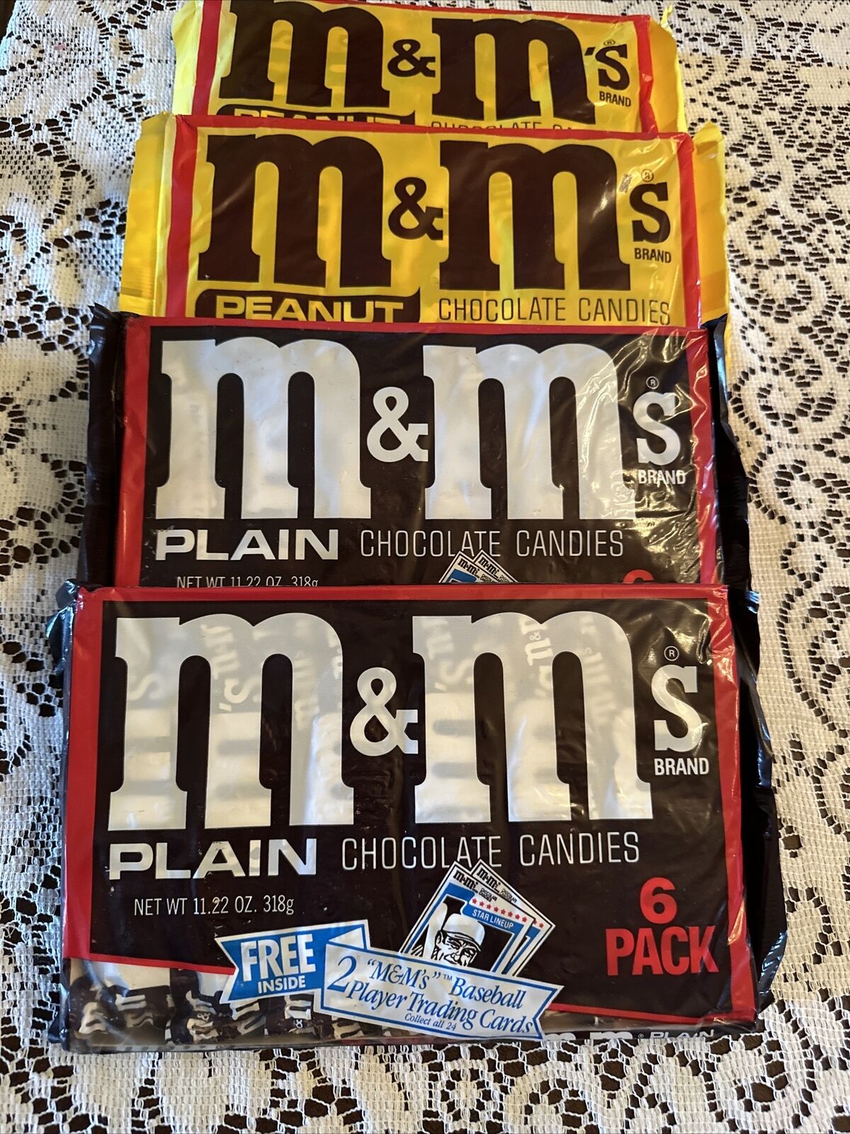 Vintage 1988 M&M\'s 36 Year Old Candy Sealed With Baseball Player Trading Cards