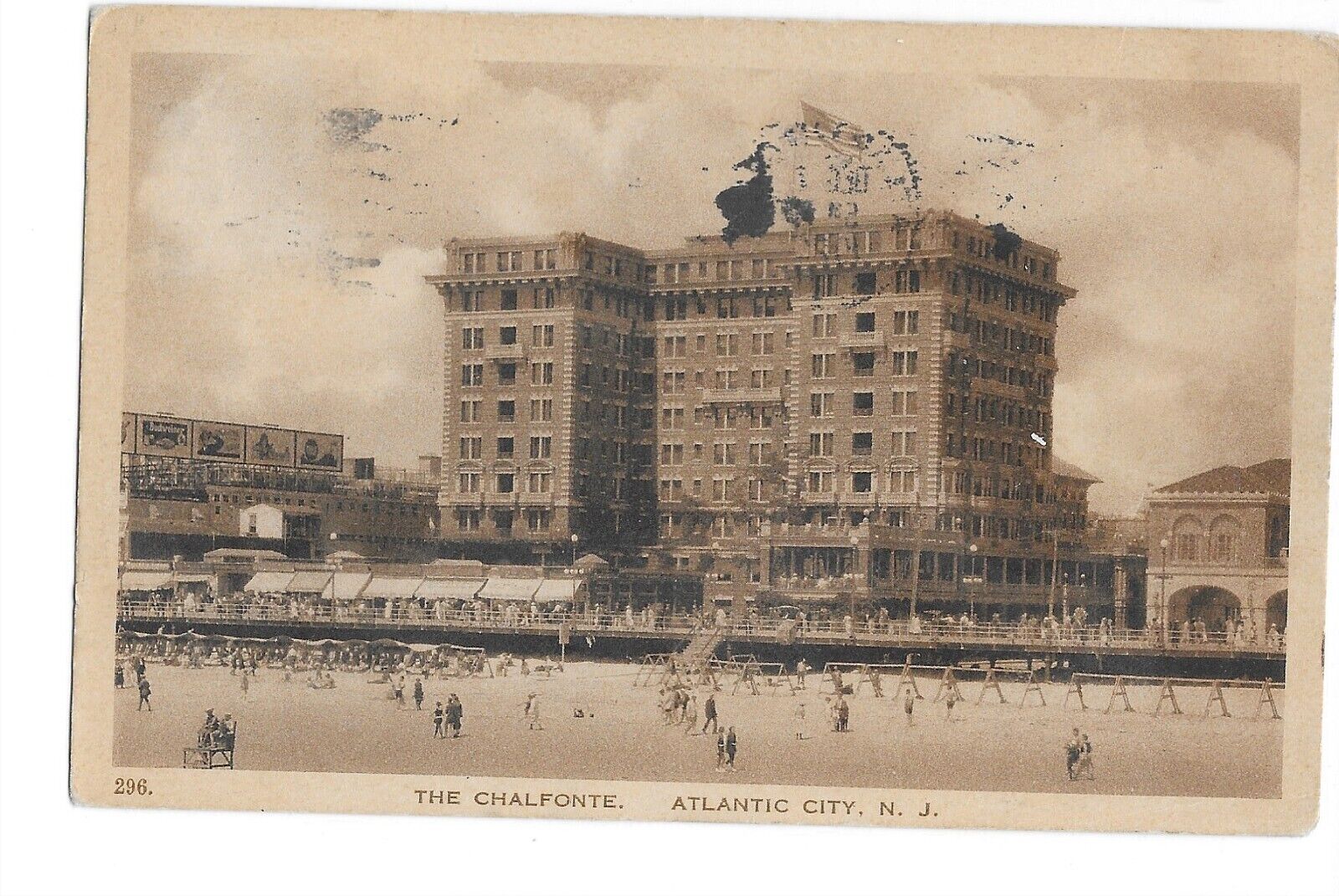 The Chalfonte Hotel, Atlantic City NJ c1922 Vintage Postcard