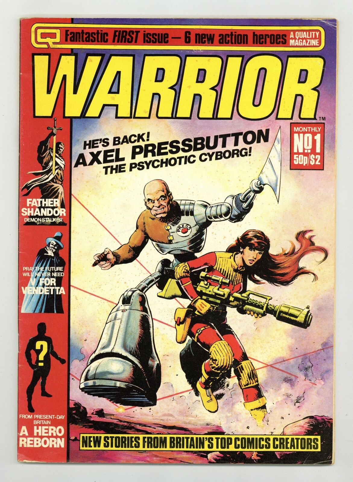 Warrior UK #1 VG+ 4.5 1982 1st app. Alan Moore\'s MarvelMan, V for Vendetta
