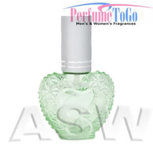 NEW EMPTY REFILLABLE GLASS SPRAY BOTTLE Travel Perfume Atomizer * Green Heart