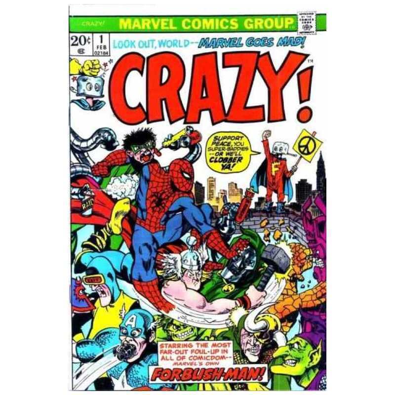 Crazy (1973 series) #1 in Near Mint minus condition. Marvel comics [f,