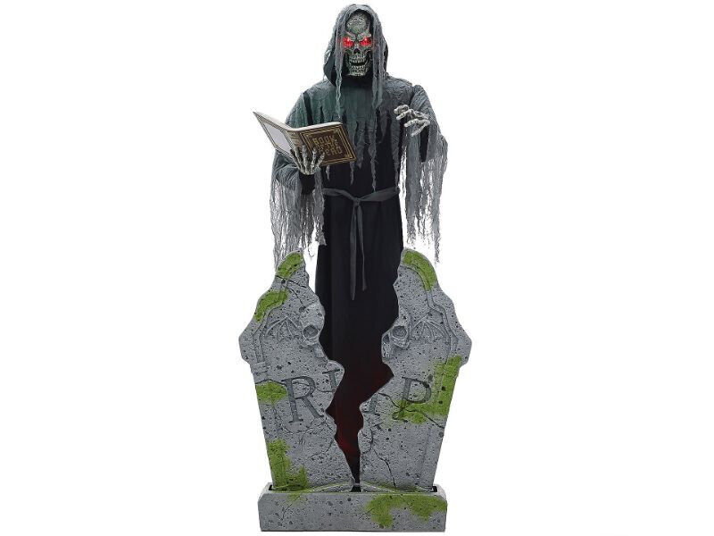 Soul Stealer Animated Prop Reaper Halloween Tombstone Graveyard Haunted House