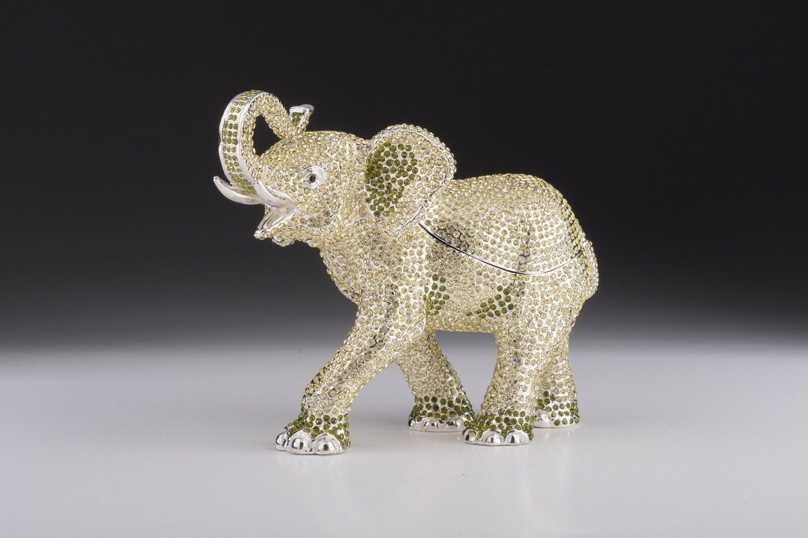 Keren Kopa Large Elephant LIMITED EDITION trinket box with Austrian crystals