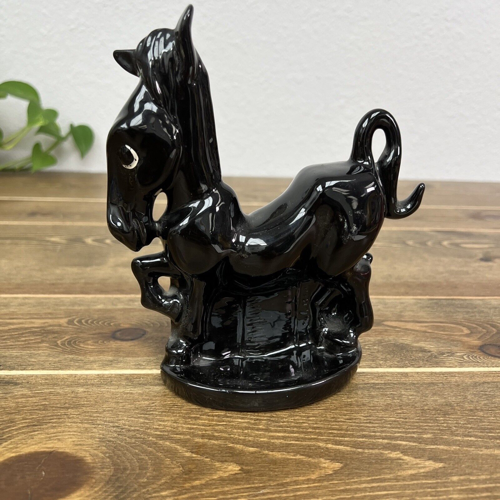 Vintage Hickok Black Donkey/Horse Ceramic Planter