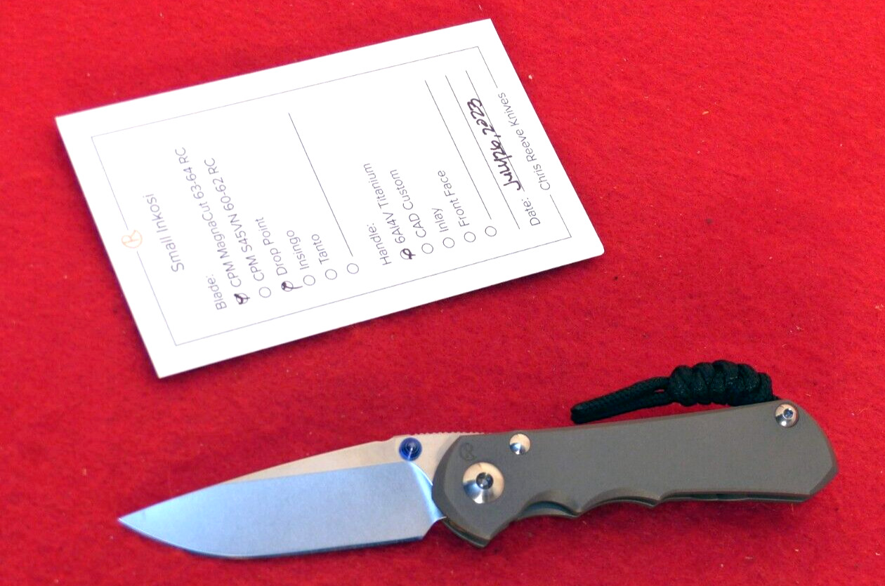 Chris Reeve Small Inkosi plain Drop Point CPM-MagnaCut NIB SIN-1000 knife