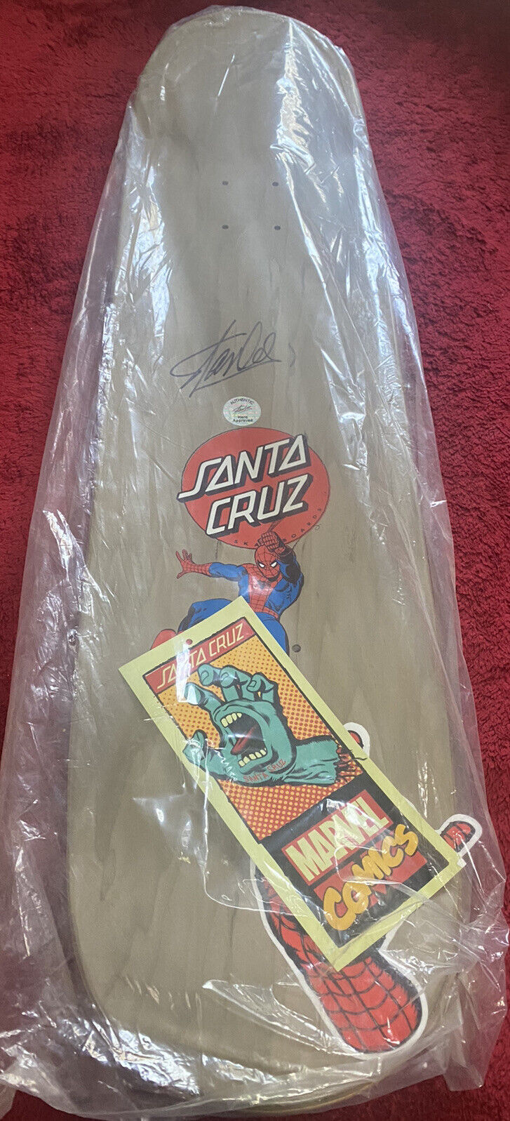 Santa Cruz Stan Lee Spiderman Skateboard Signed Marvel RARE