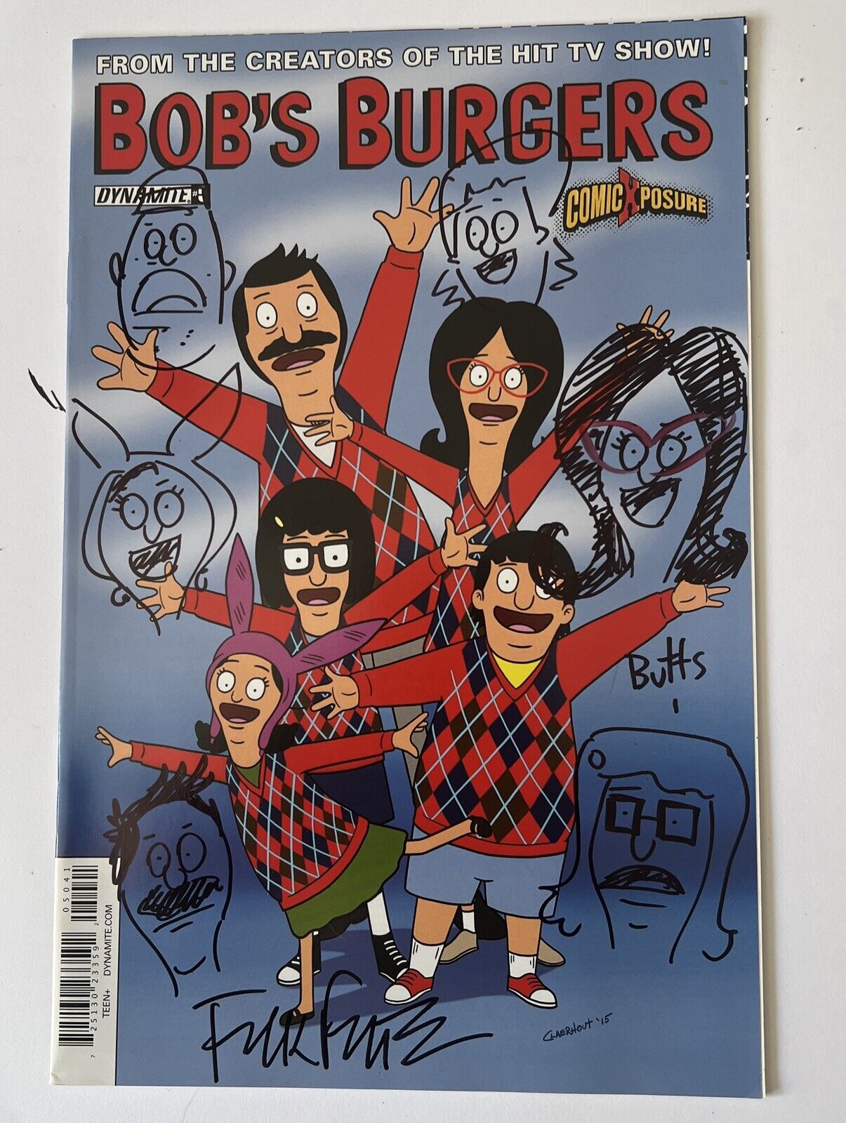 BOB'S BURGERS #5 VOL 2 RARE Signed Remark ComicXposure VARIANT Ltd TO 500 NM