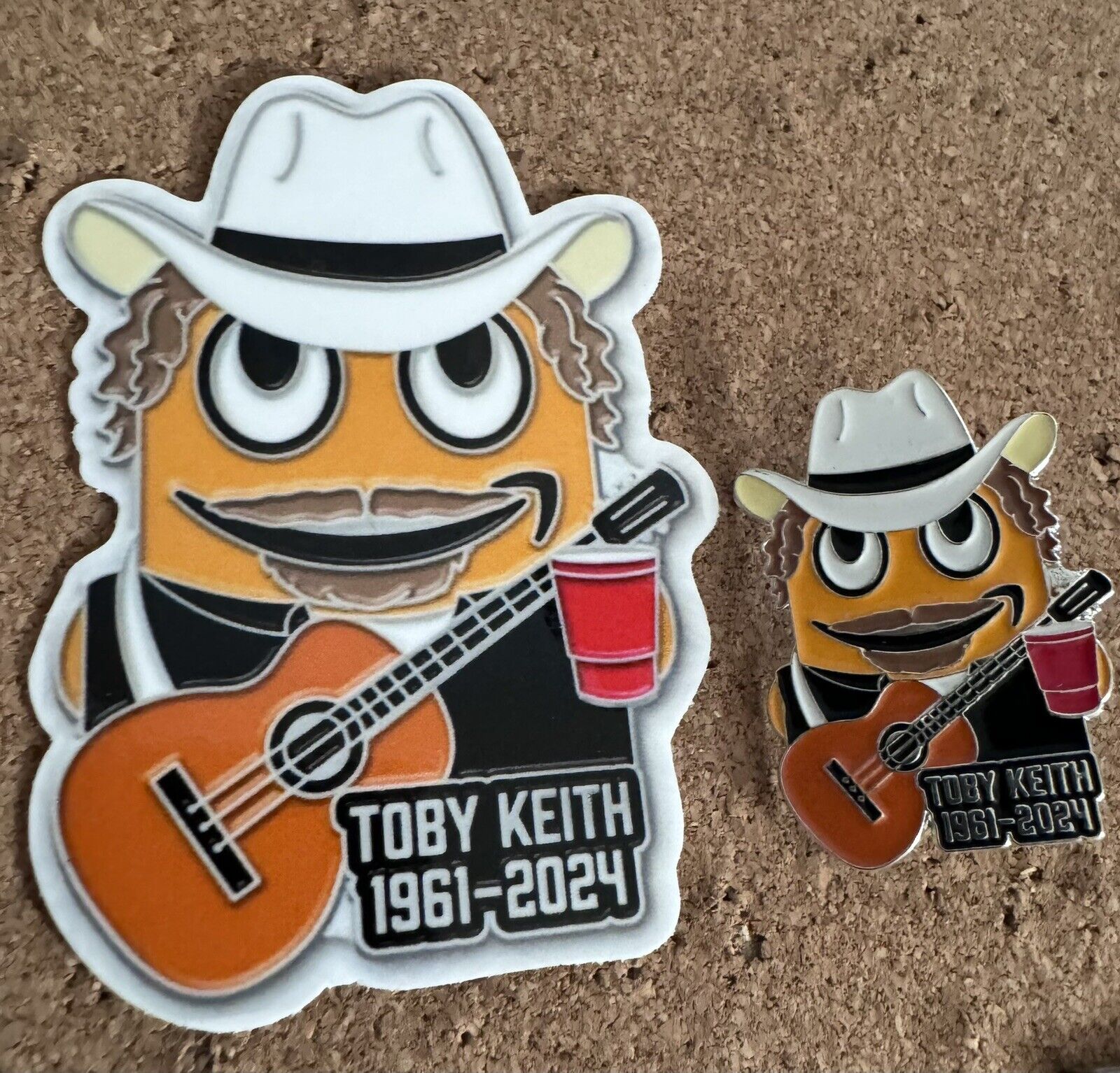 Toby Keith Peccy Pin Amazon And  Matching Sticker