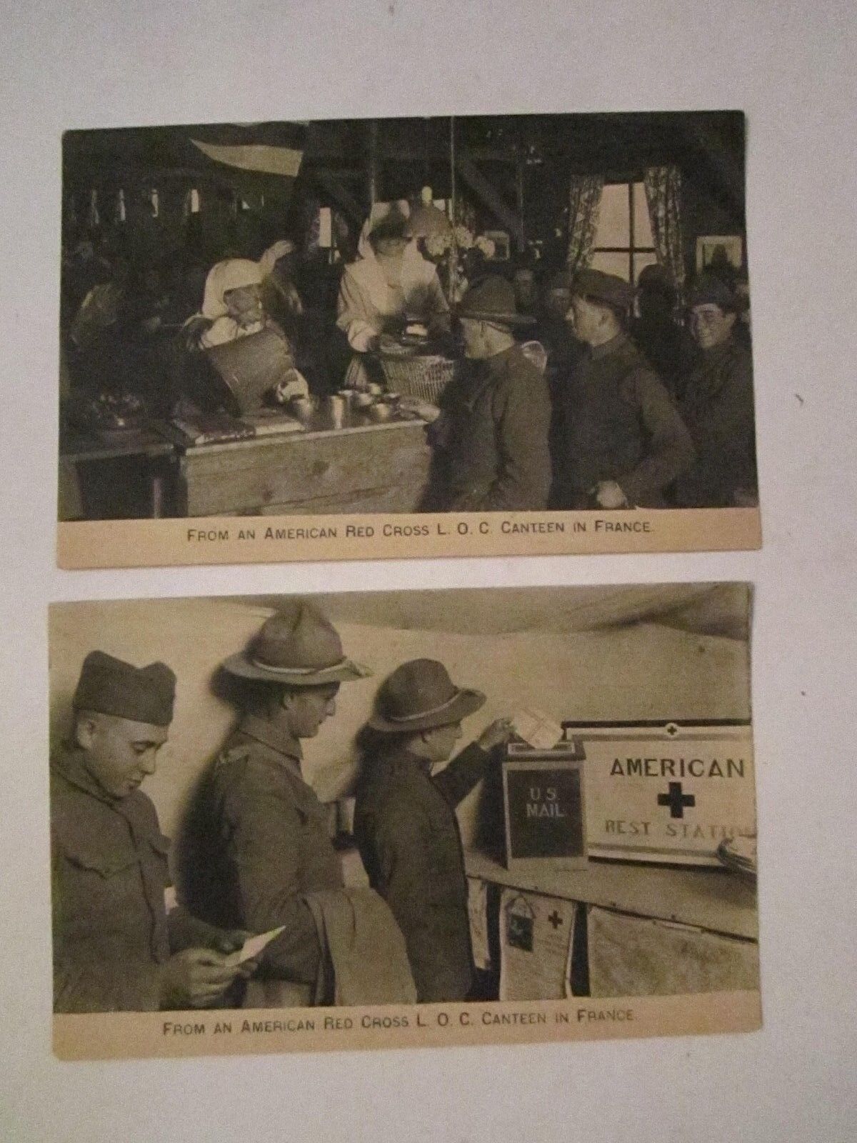 (9) WWI POSTCARDS - PUBLISHED BY THE AMERICAN RED CROSS - UNUSED - TUB BBA-6