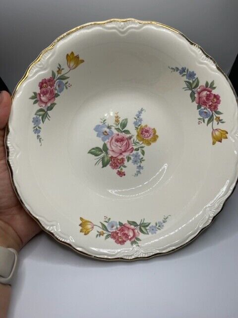 Vintage China floral flower pattern bowl 1940s/50s, 8.5\