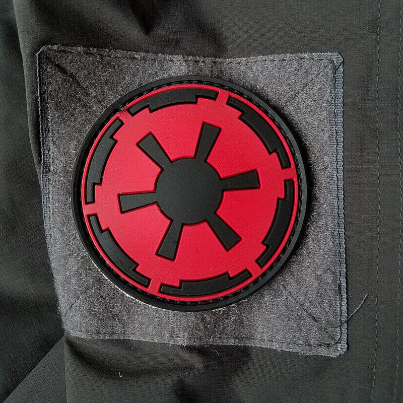 STAR WARS IMPERIAL GALACTIC EMPIRE 3D PVC RUBBER HOOK PATCH BADGE DARK OPS RED