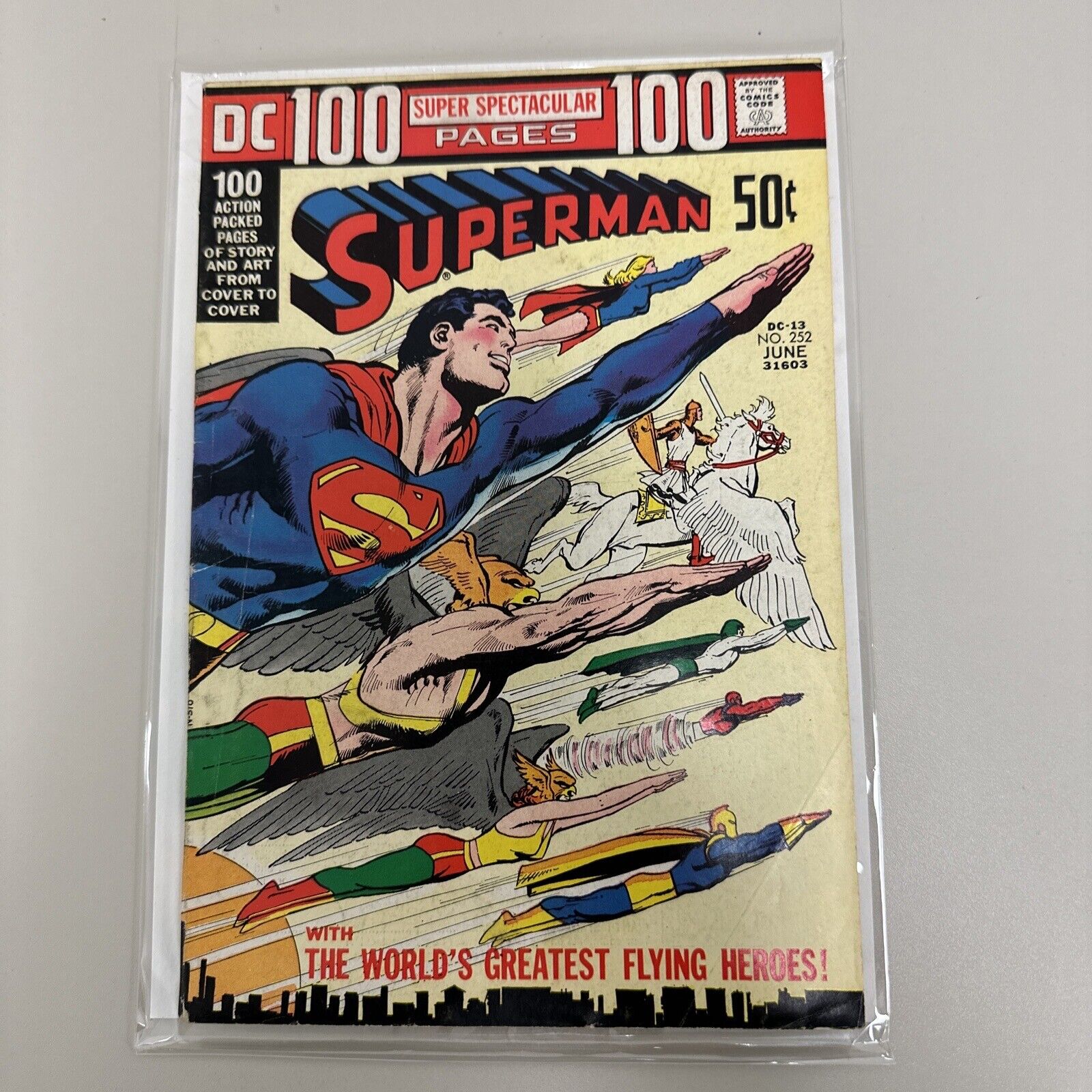 Superman Vol 1 No 252 Jun 1972 , DC, Bronze Age, 100 pages, Neal Adams Cover F