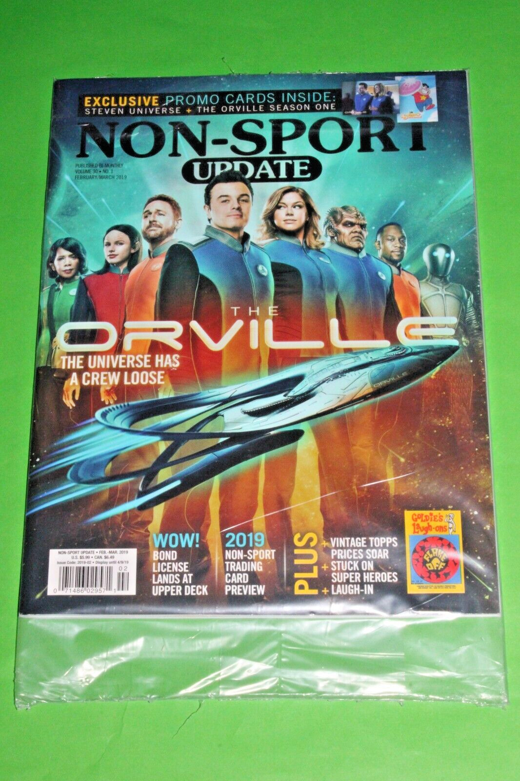 Non Sport Update Price Guide Magazine 2019 ORVILLE STEVEN UNIVERSE w promo cards