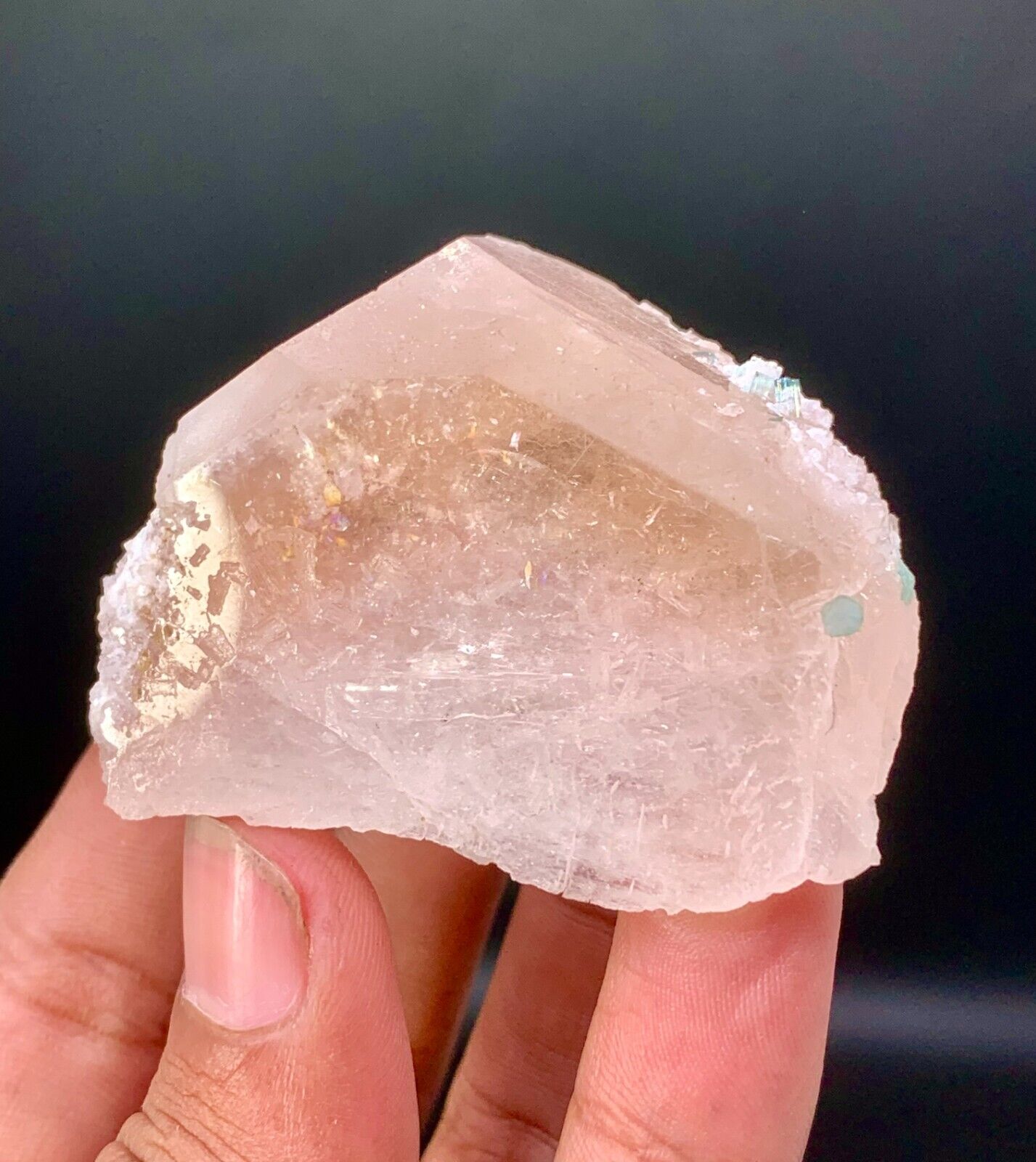 Undamaged Double Terminated Gemmy Pink Color Morganite crystal specimen @afghan.