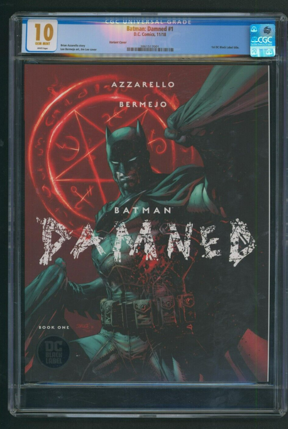 Batman Damned #1 CGC 10 Gem Mint Jim Lee Variant DC Comics 2018