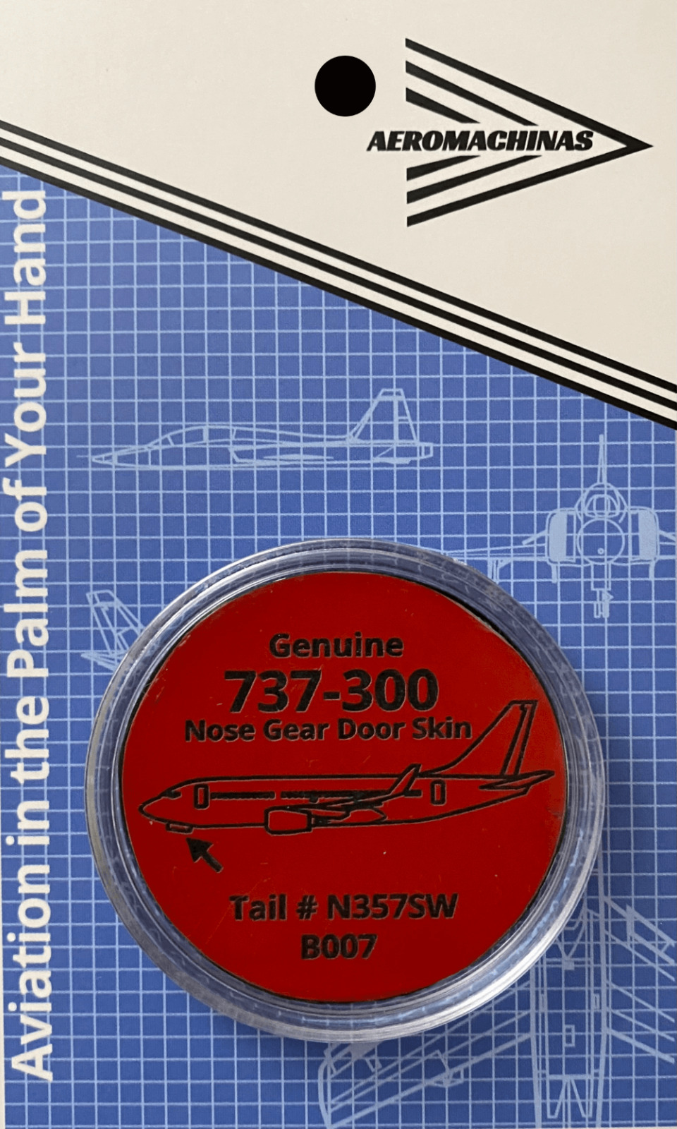 Former Southwest Boeing 737 Aircraft Skin Challenge Coin
