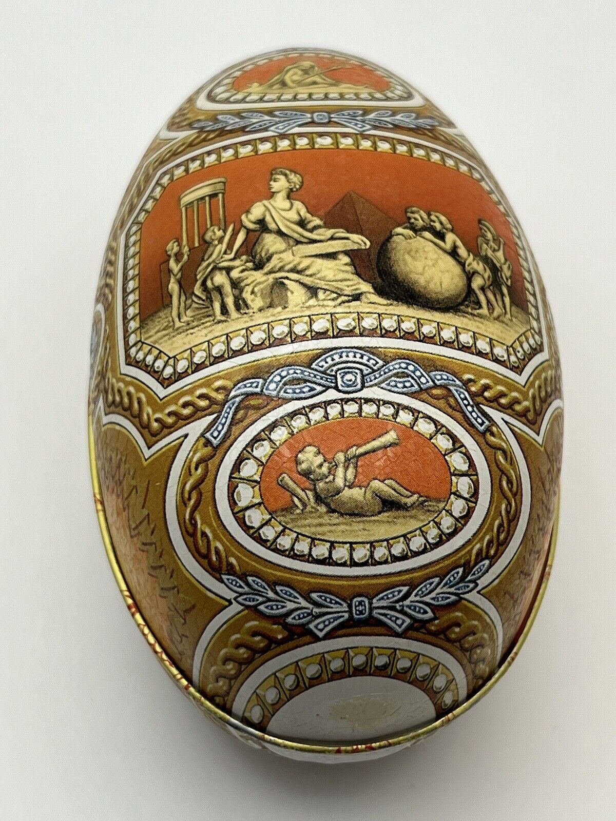 Vincenzo Imperial Style Faberge Cameo Egg/Candy Container