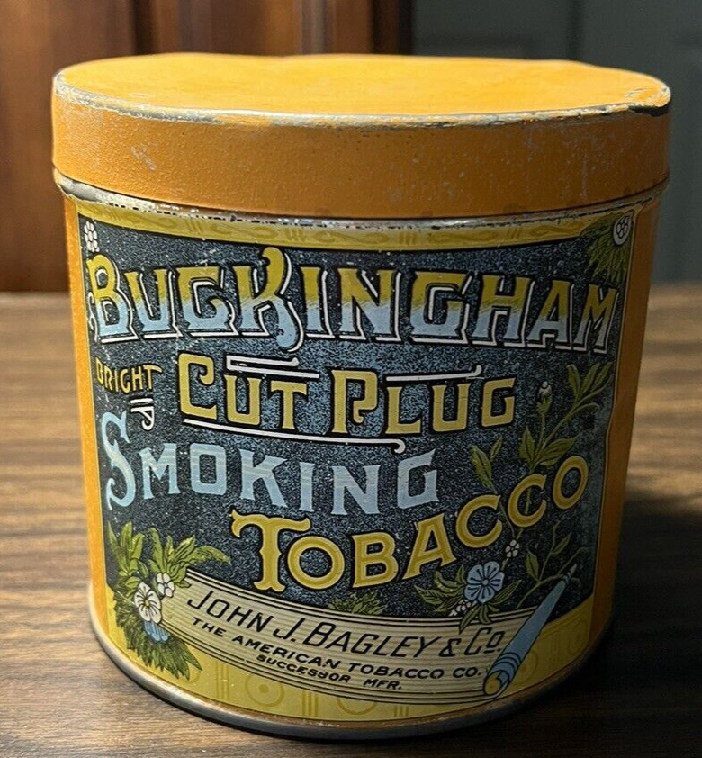 Buckingham Cut Plug Smoking Tobacco Tin Vintage Collectable
