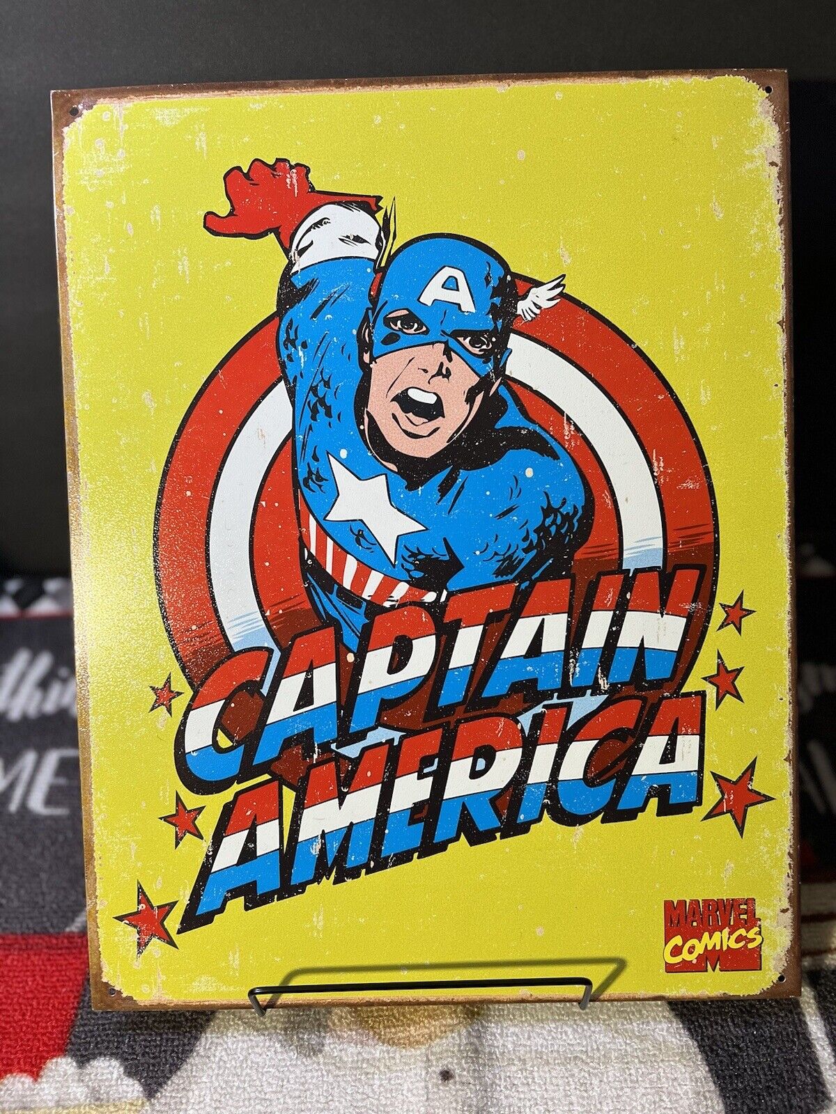 2007 Captain America Retro Metal Sheet Marvel Characters Inc USA 16\