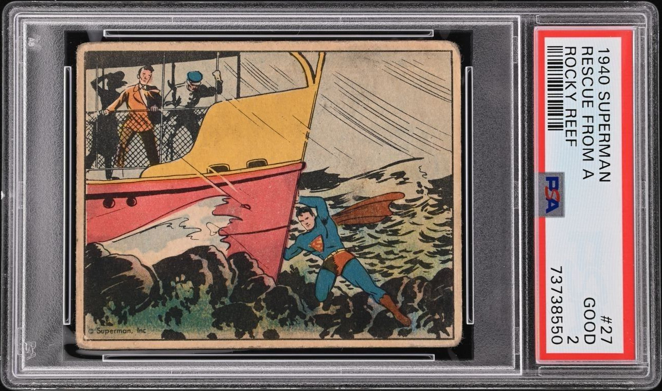 1940 Superman #27 Rescue From A Rocky Reef PSA 2