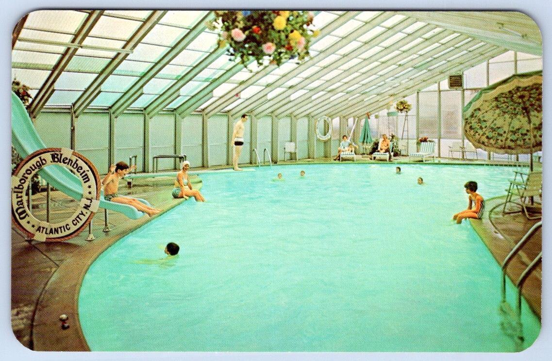 1960\'s MARLBOROUGH-BLENHEIM HOTEL INDOOR SWIMMING POOL ATLANTIC CITY NJ POSTCARD