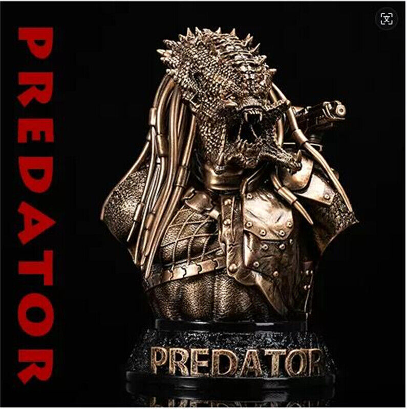 Predator Bust Statue 1/4 Scale Bronze Version Painted Model Decor New In Stock