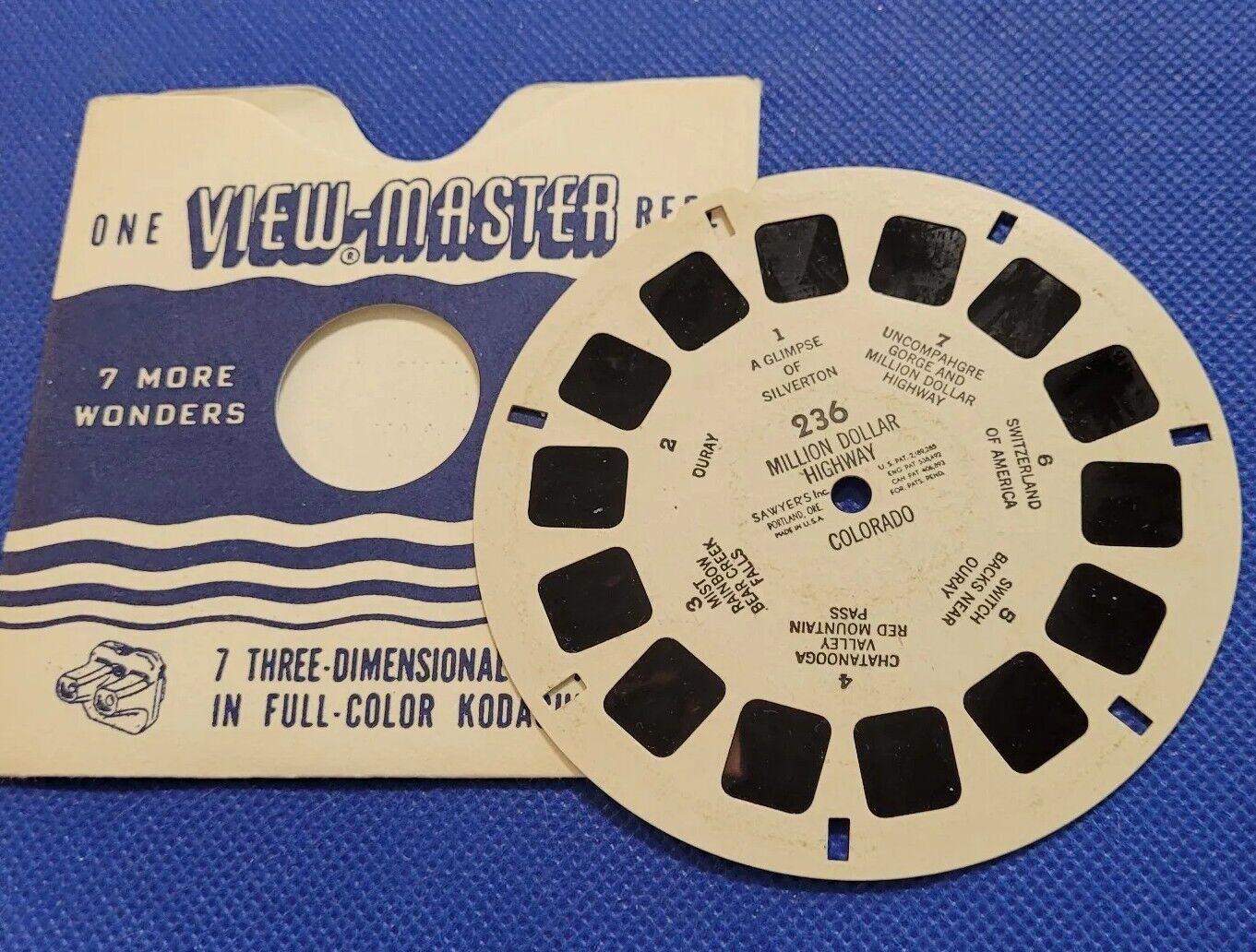Sawyer\'s Single view-master Reel 236 The Million Dollar Highway Colorado no date