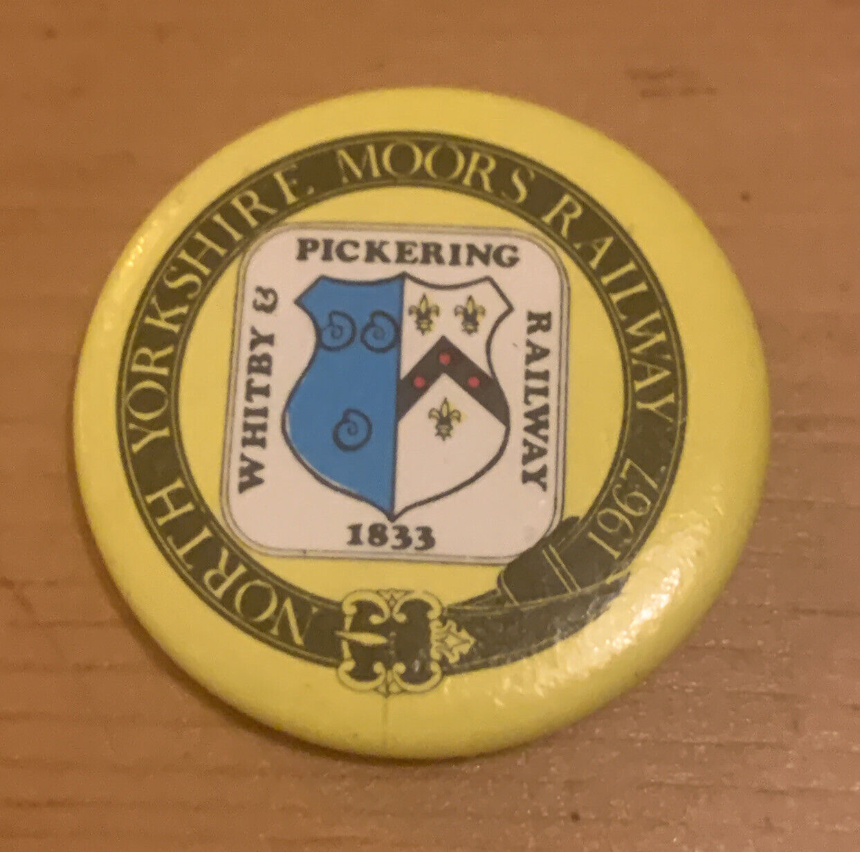 North Yorkshire Moors Railway Pin Badge Button 1967 - 30mm