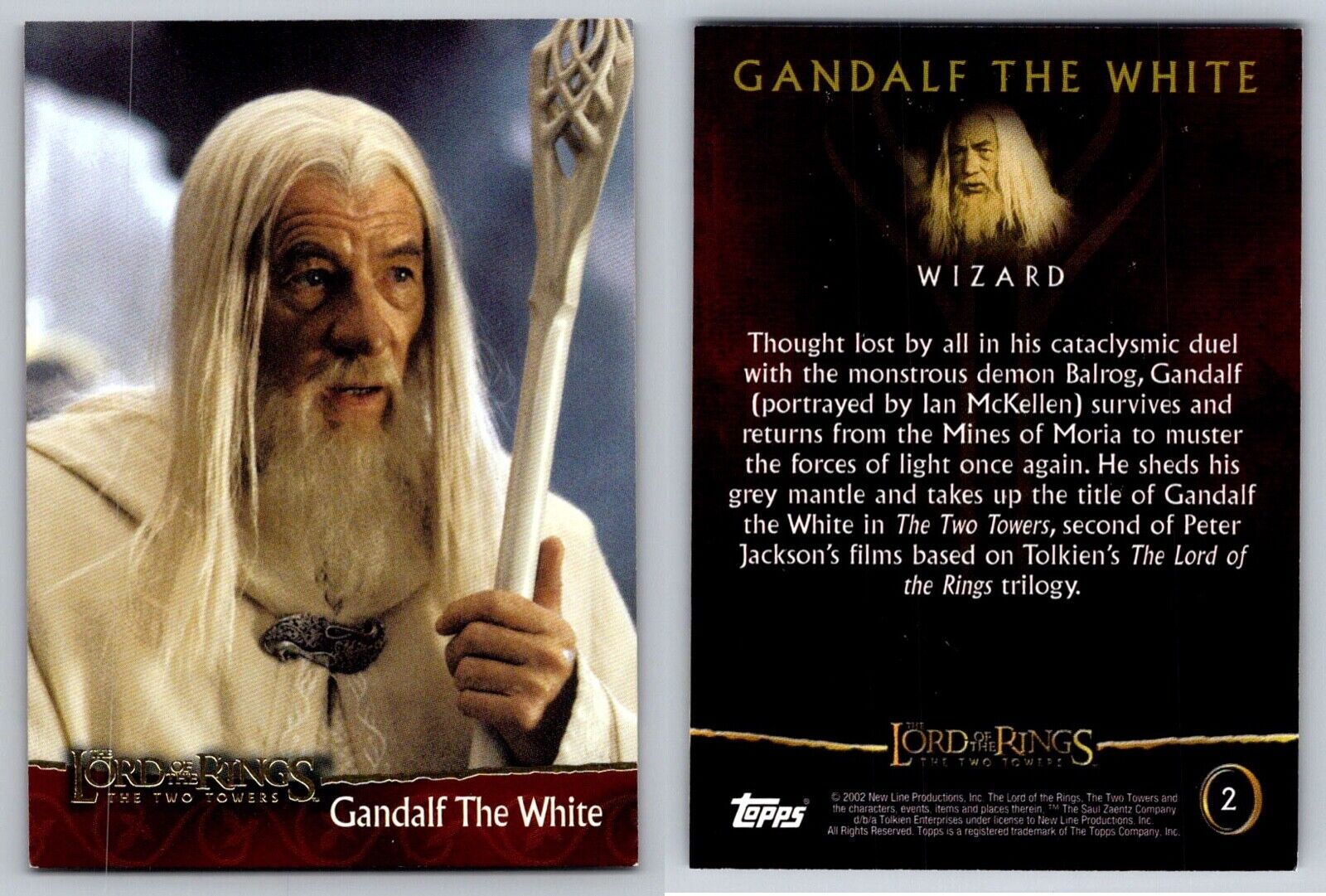 2002 Topps LORD OF THE RINGS: The Two Towers Cards - U Pick Complete Your Set