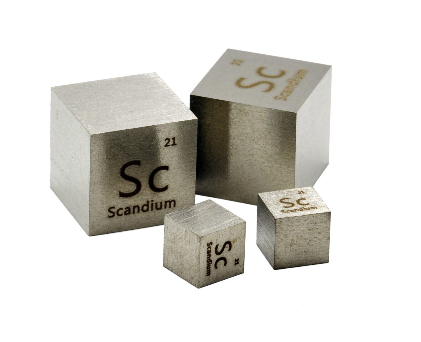 Scandium Metal 10mm Density Cube 99.99% for Element Collection USA SHIPPING