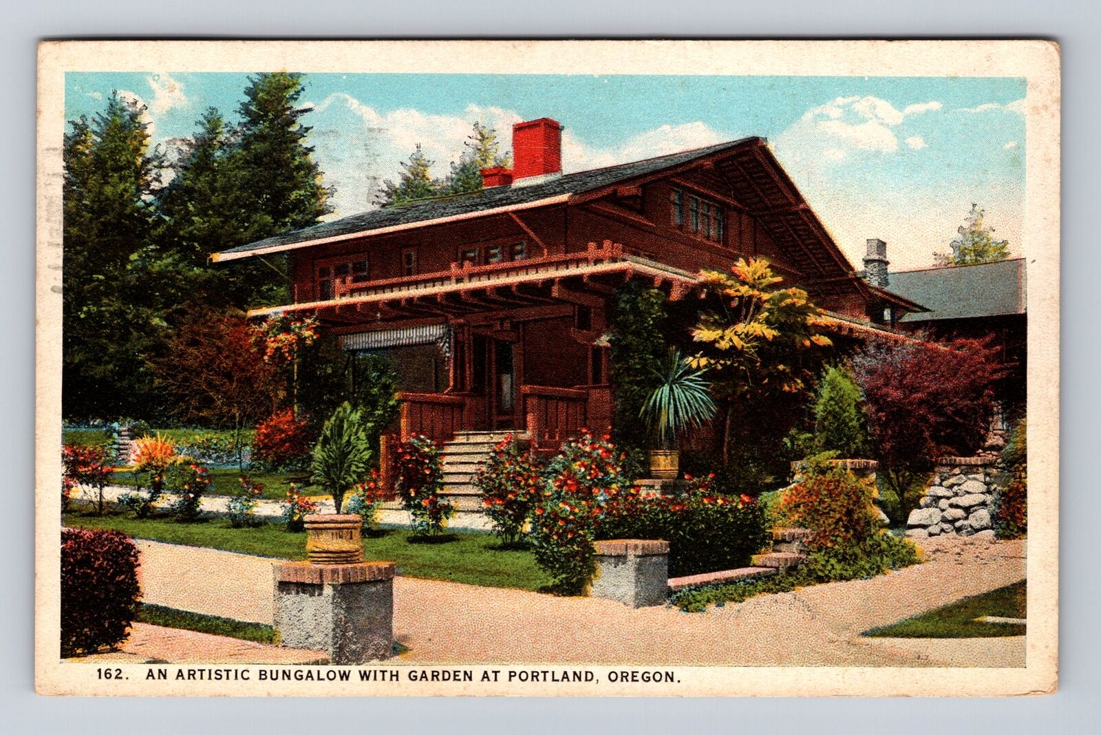 Portland OR-Oregon, An Artistic Bungalow With Garden Vintage c1930 Postcard