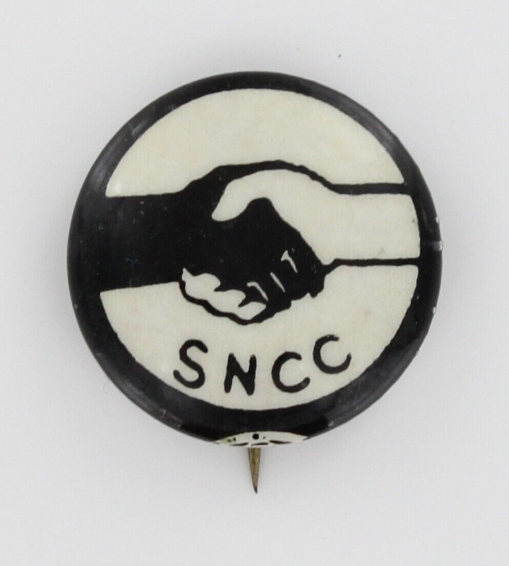 SNCC 5th Handshake Pin 1966 Stokely Carmichael Black Power Movement Miss P1109