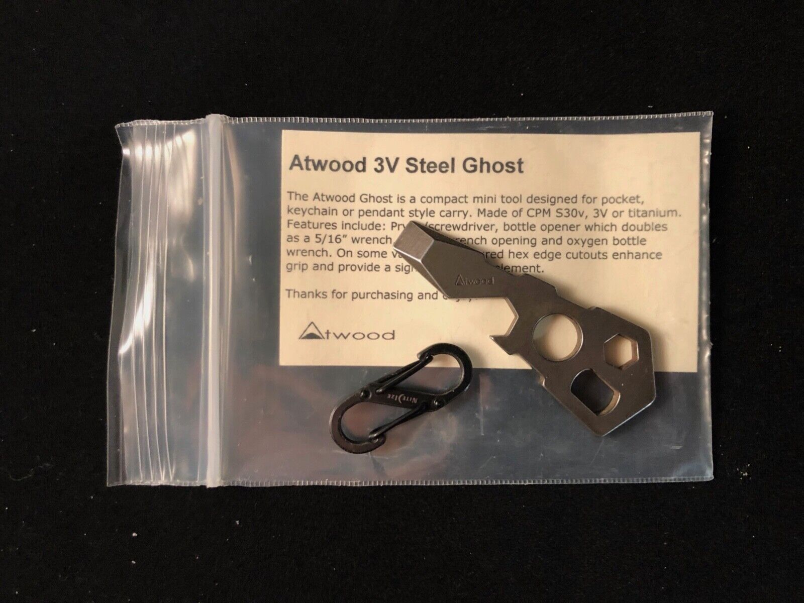 Peter Atwood G1 3V Steel Ghost must-have EDC Brand NEW