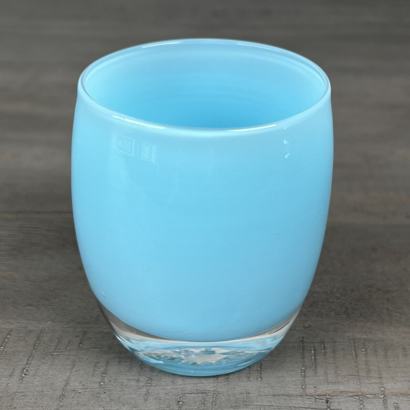 Glassybaby Hand Blown Glass Candle Holder Votive in Sorry Light Blue