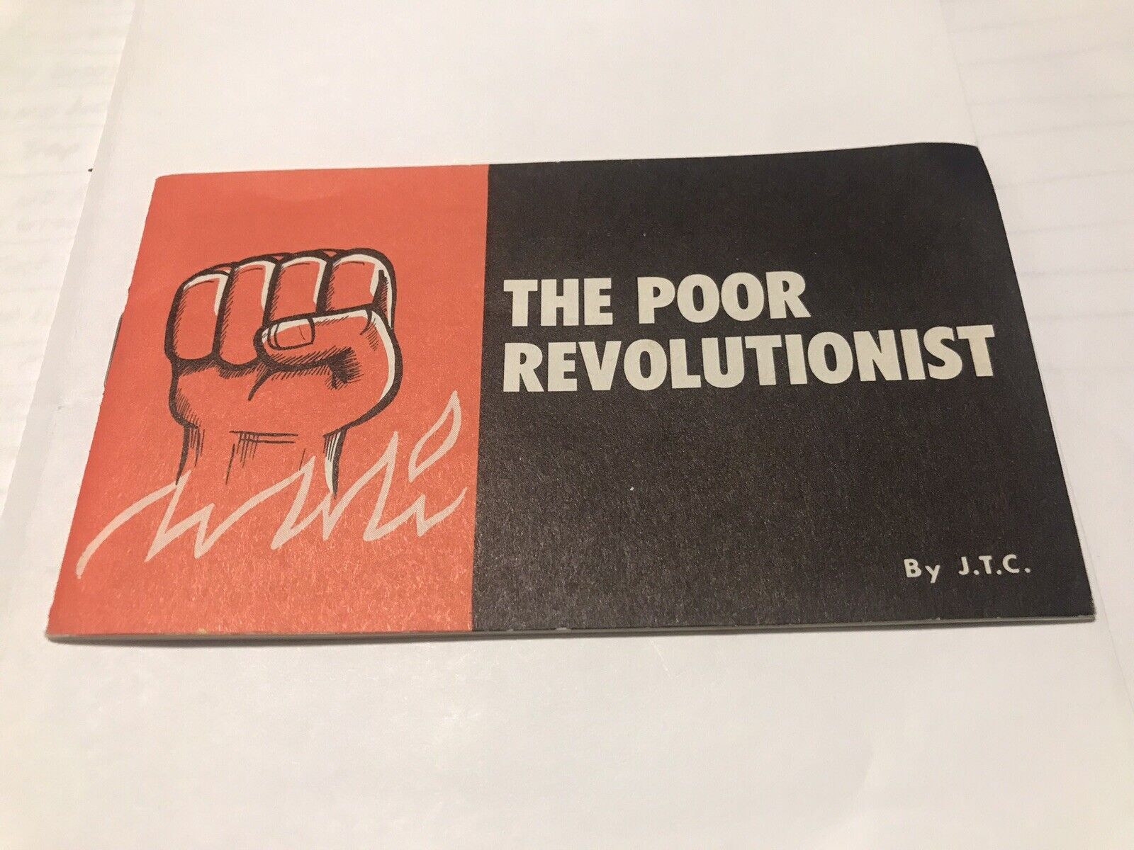 The Poor Revolutionist. J. C. Tract. 1971. Format 120. 1st Year Print. Ex Cond.