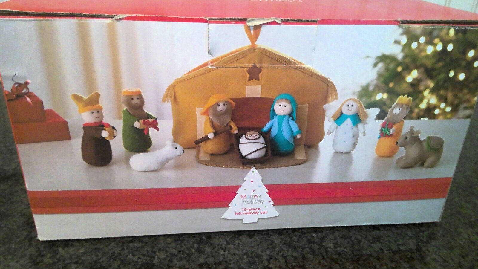 Martha Stewart Holiday 2014 10 Piece Felt Nativity Christmas Discontinued/Retire