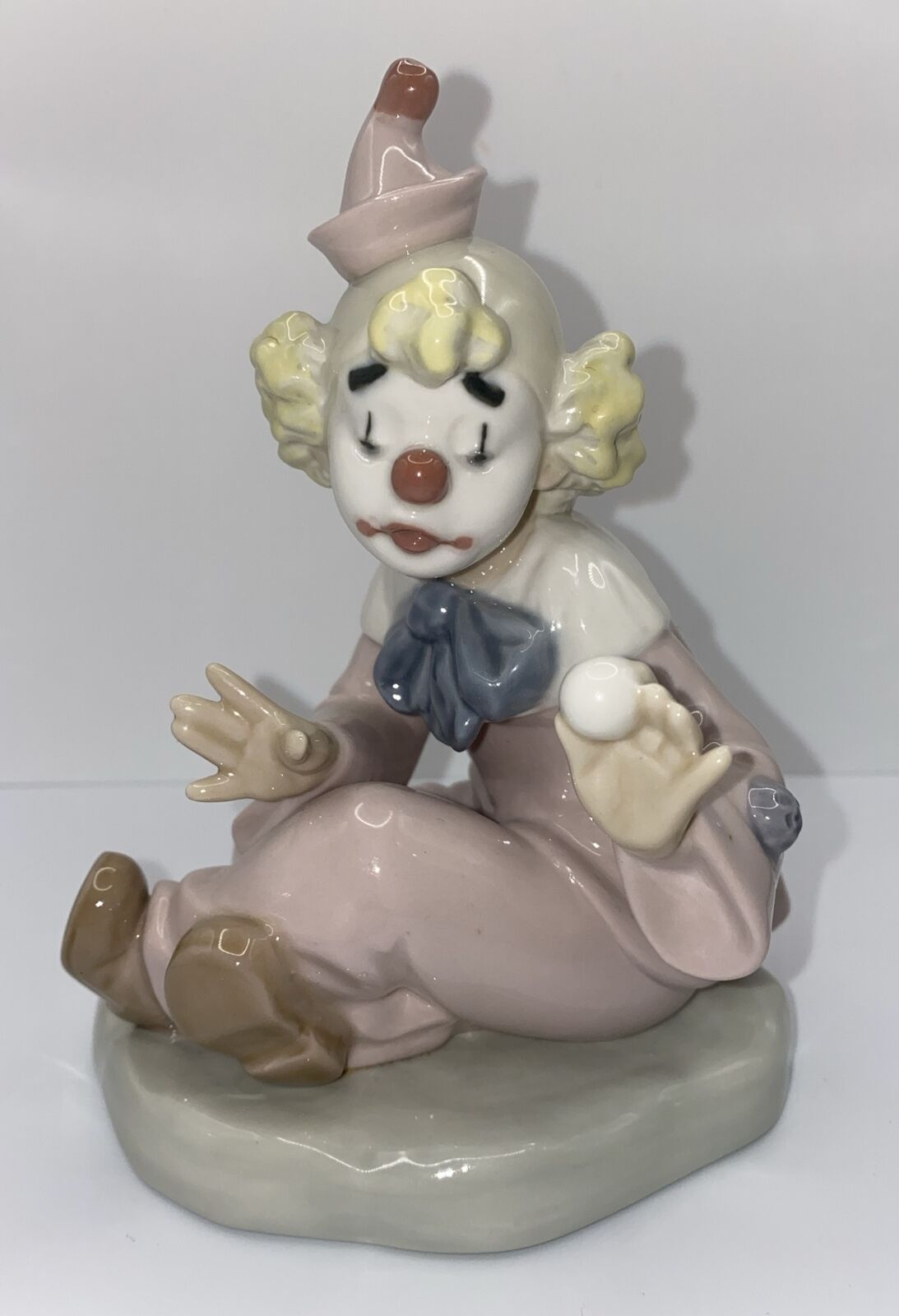 NAO LLADRO Vintage Clown Figurine ~ Now You See It ~ #485 Spain 1986 Handmade