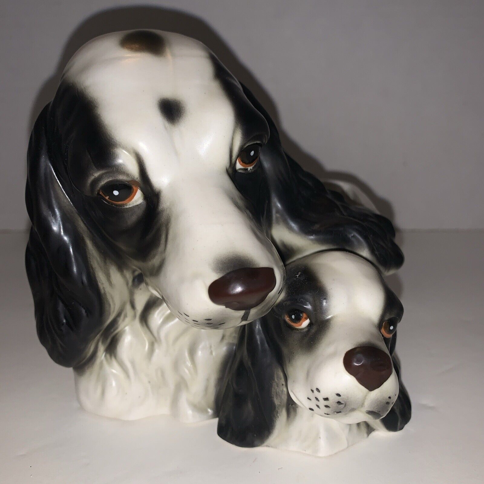 1960\'s MCM Napcoware 8953 Ceramic Cocker Spaniel Dogs Planter