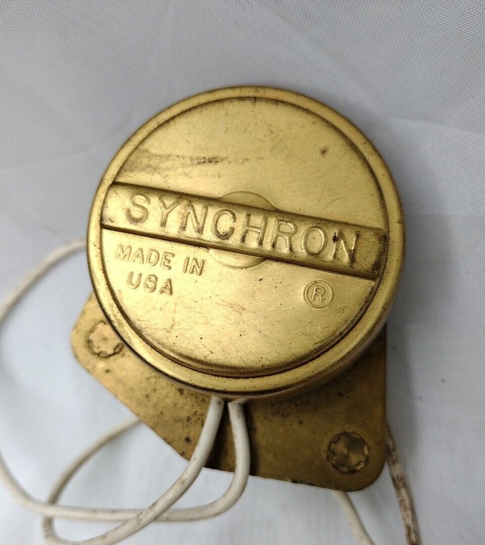 Synchron Clock BRASS bodied motor 630 110V 60cy 4w 1rpm 34252R-96 292-041 9-73