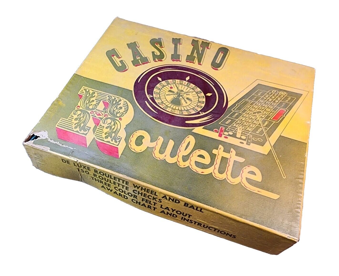 Vintage Casino Roulette Set- No.126 H.Baron Company w/ Instructions