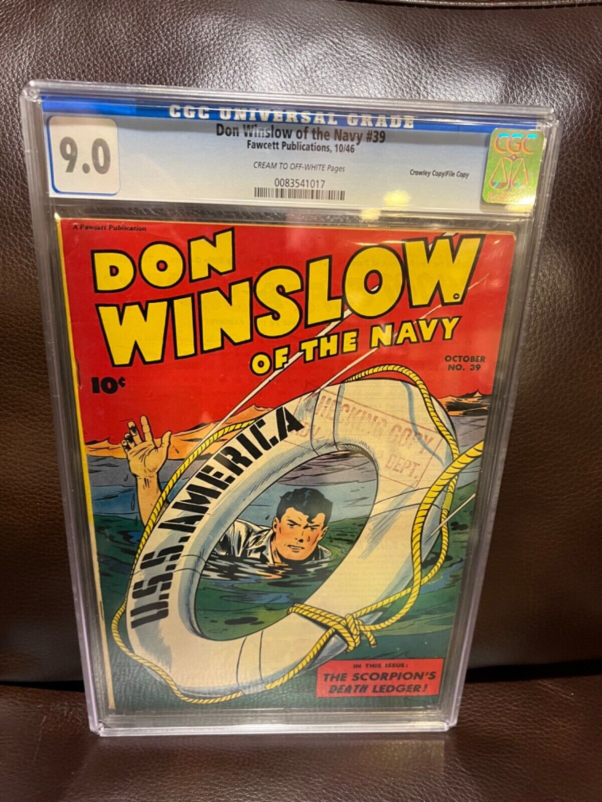 Don Winslow of the Navy CGC 9.0 #39 Fawcett Publications 1946 SWEET BOOK LOOK