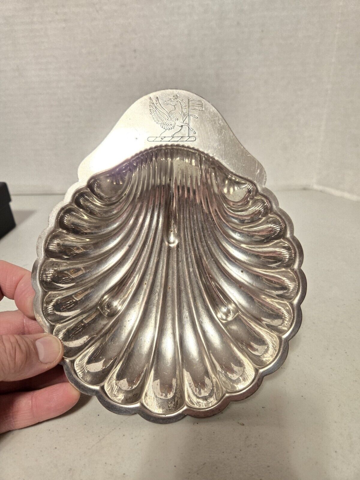 Vintage ENGLISH SILVER MFG Silverplate Shell Bon Bon Bowl - 33 Hollowware